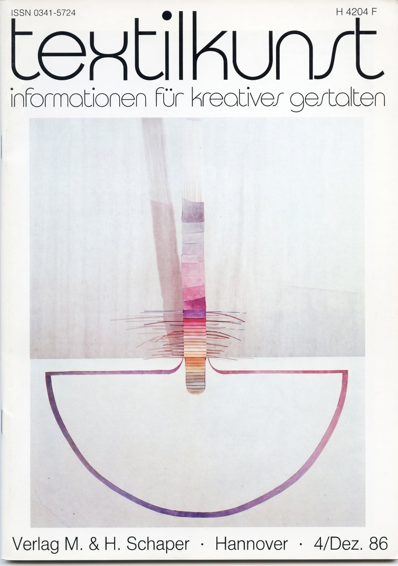 Titelseite: textilkunst, Heft 4, Dezember 1986