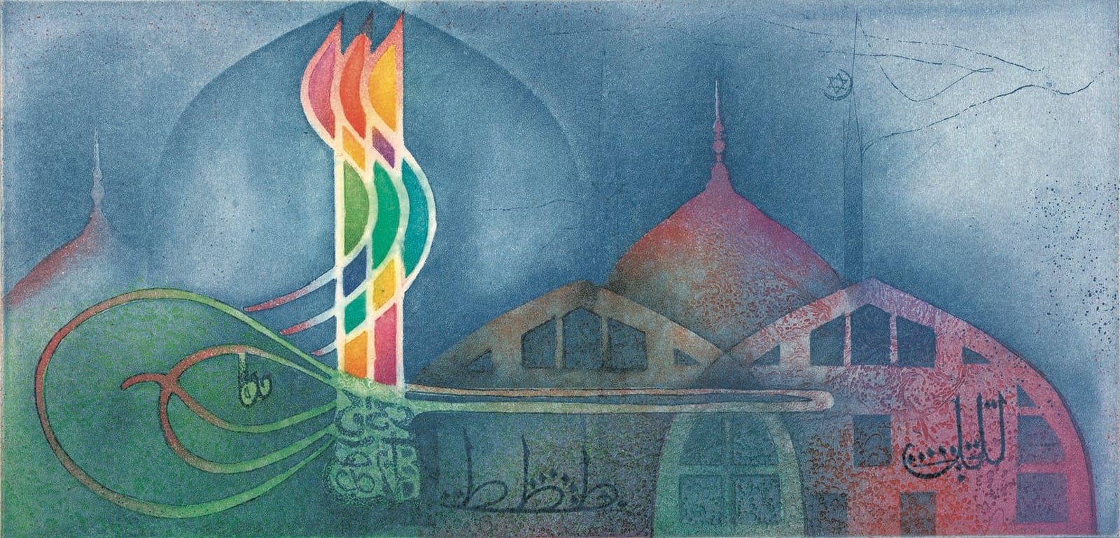 Türkische Impressionen, Farbradierung, 1989 – Ranil Ranasinghe